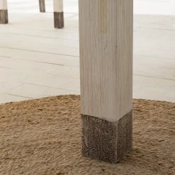 Wolf-Möbel Salle à manger Goa White (4 éléments) - Partiellement en manguier massif - Manguier vintage blanc -Meubles de salle à manger Soldes Magasin 1000330224 220621 037 DETAILS P000000001000330224