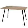 Red Living Table Napo - Imitation chêne brut de sciage - Largeur : 80 cm - Noir - Rond