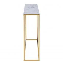 Fredriks Console Katori II - Verre / Métal - Imitation marbre blanc / Doré -Meubles de salle à manger Soldes Magasin 1000330563 220208 14502600040 DETAILS P000000001000330563