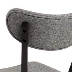 Loftscape Chaises Rigby II (lot de 2) - Tissu / Hévéa massif - Gris / Noir -Meubles de salle à manger Soldes Magasin 1000330926 220223 060 DETAILS P000000001000330926