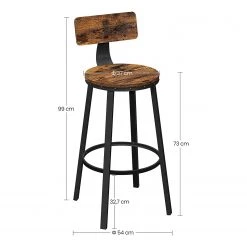 Red Living Chaises de bar Paoli (lot de 2) - Imitation bois recyclé / Noir -Meubles de salle à manger Soldes Magasin 1000332560 220303 500 SKETCH DETAILS P000000001000332560 sketch