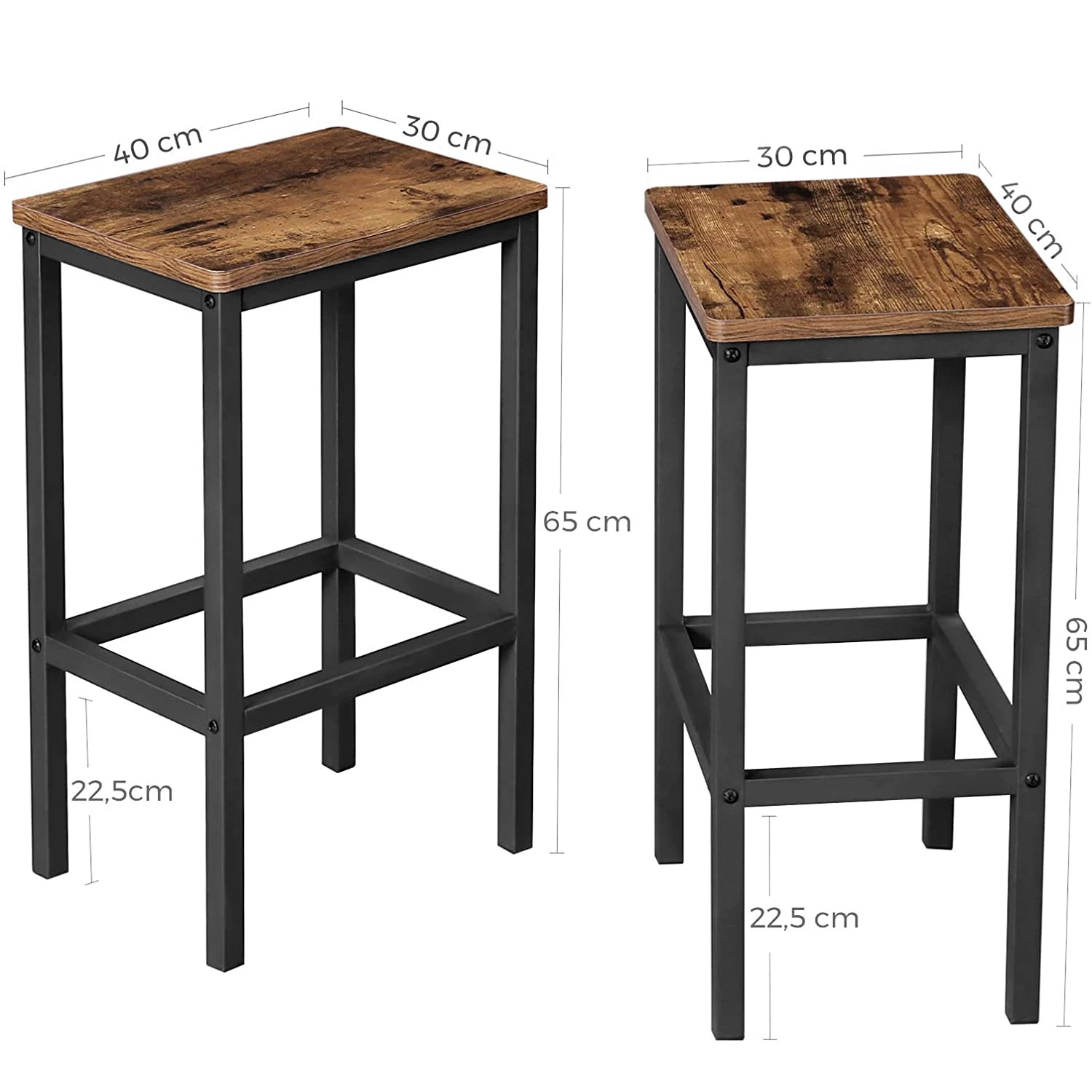 Red Living Ensemble de bar Seix I (3 éléments) - 120 x 60 cm 6 Red Living Ensemble de bar Seix I (3 éléments) - 120 x 60 cm – Image 6