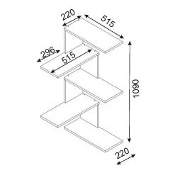 Loftscape Étagère murale Cullman - Blanc 7 Loftscape Étagère murale Cullman - Blanc -Meubles de salle à manger Soldes Magasin 1000333617 220302 500 SKETCH DETAILS P000000001000333617 sketch
