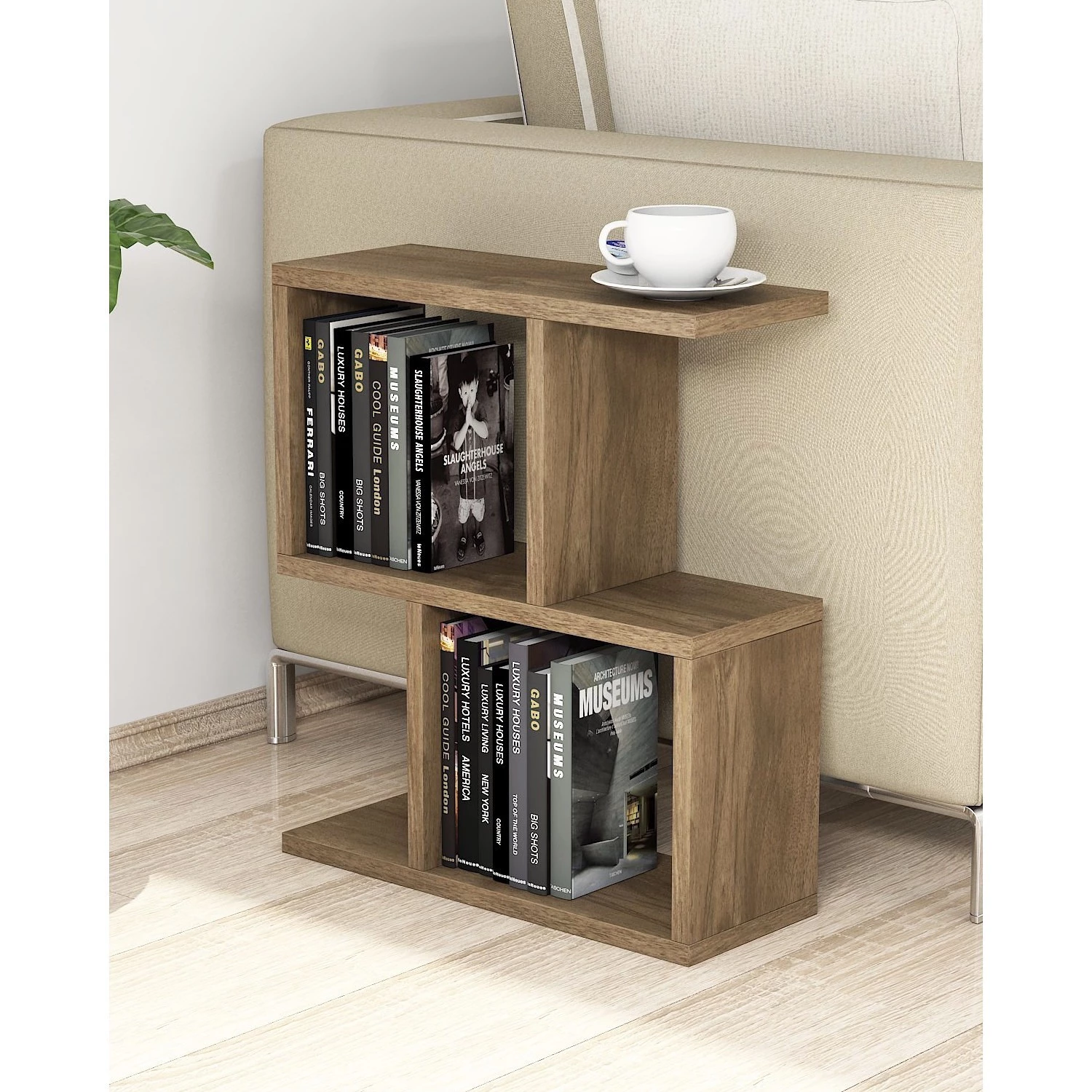 Loftscape Étagère Isorana II - Imitation noyer clair 2 Loftscape Étagère Isorana II - Imitation noyer clair – Image 2