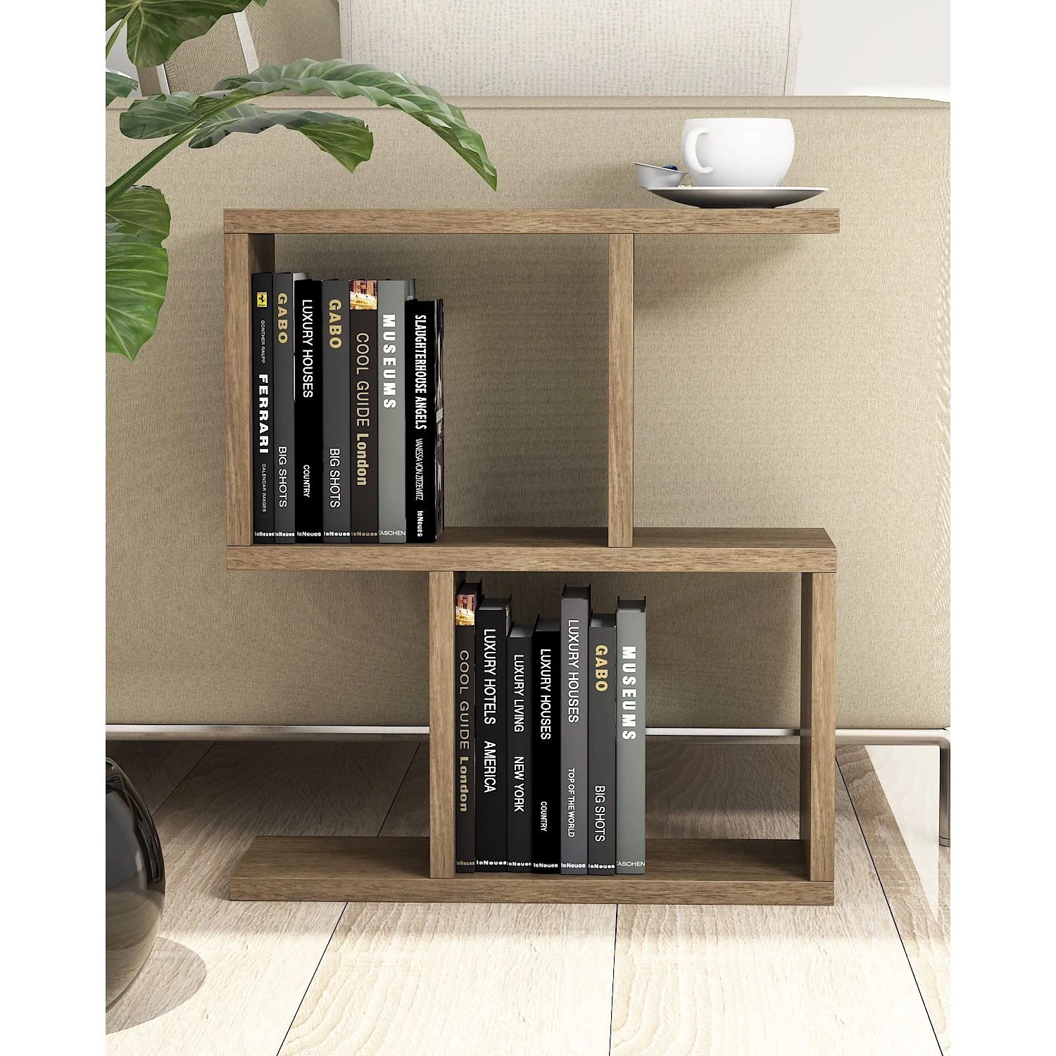 Loftscape Étagère Isorana II - Imitation noyer clair 3 Loftscape Étagère Isorana II - Imitation noyer clair – Image 3