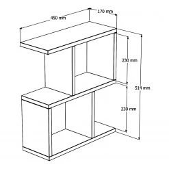 Loftscape Étagère Isorana II - Imitation noyer clair 7 Loftscape Étagère Isorana II - Imitation noyer clair -Meubles de salle à manger Soldes Magasin 1000333635 220302 500 SKETCH DETAILS P000000001000333635 sketch