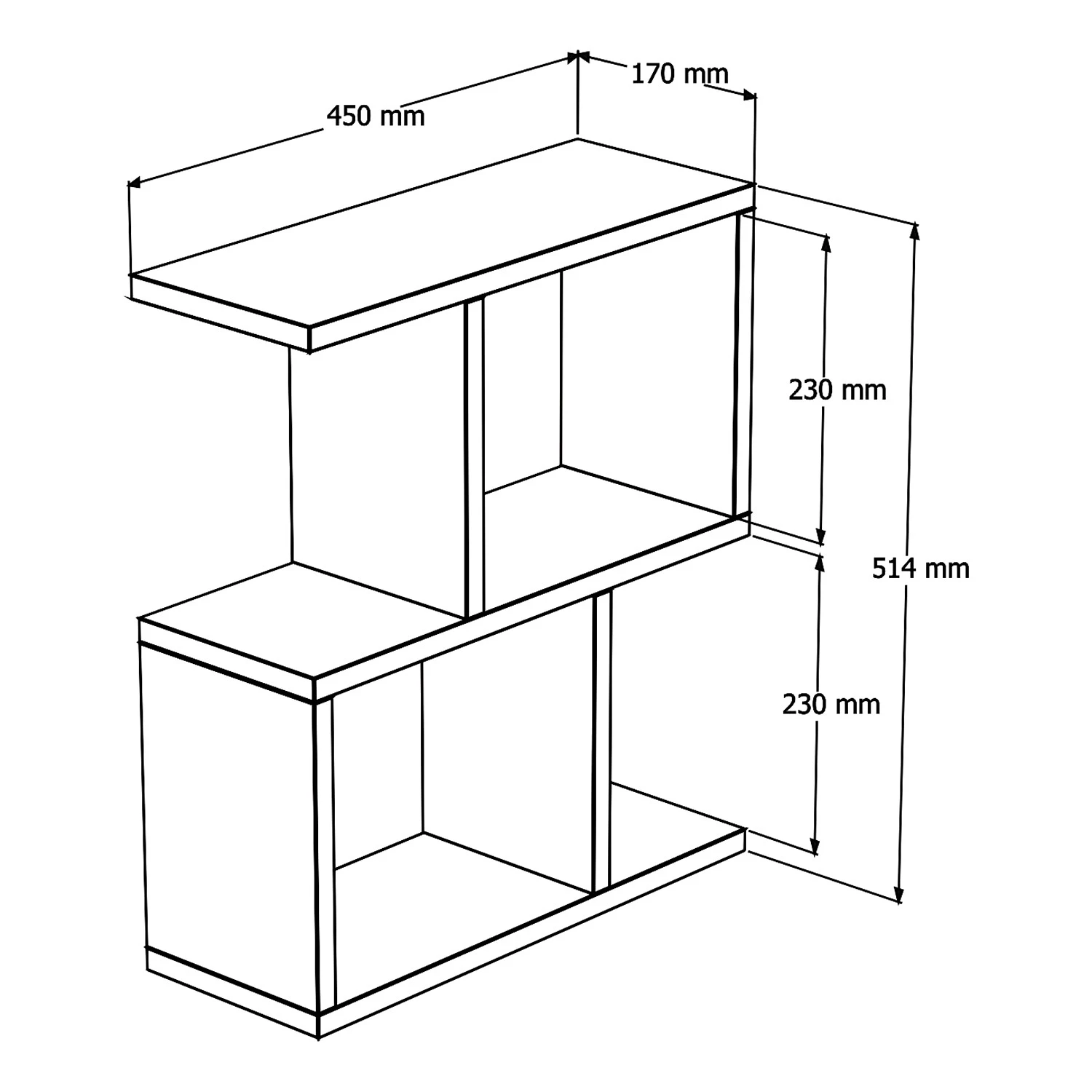 Loftscape Étagère Isorana II - Imitation noyer clair 4 Loftscape Étagère Isorana II - Imitation noyer clair – Image 4