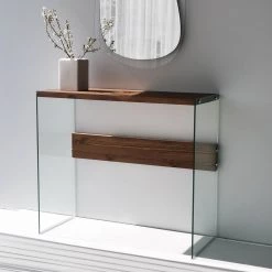 Loftscape Console Rodgau - Verre / Pin massif - Pin -Meubles de salle à manger Soldes Magasin 1000333699 220302 024 MOOD DETAILS P000000001000333699 mood