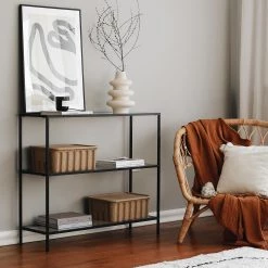 Loftscape Console Nordkisa - Verre / Métal - Noir -Meubles de salle à manger Soldes Magasin 1000333704 220302 021 MOOD DETAILS P000000001000333704 mood