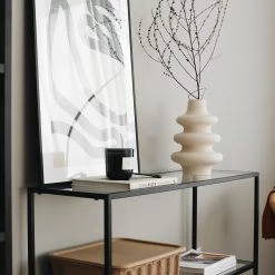 Loftscape Console Nordkisa - Verre / Métal - Noir -Meubles de salle à manger Soldes Magasin 1000333704 220302 032 DETAILS P000000001000333704