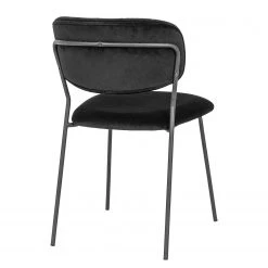Loftscape Chaises capitonnées Muel II (lot de 2) - Velours / Acier - Noir / Anthracite -Meubles de salle à manger Soldes Magasin 1000336494 220223 032 DETAILS P000000001000336494