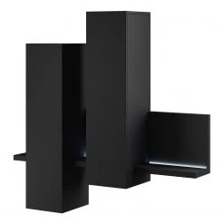 Loftscape Meuble haut Littor - Avec éclairage inclus - Noir