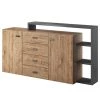 Loftscape Buffet Littor - Anthracite / Imitation chêne