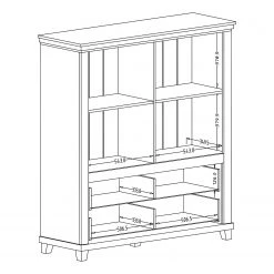 Ridgevalley Buffet haut Emmanuela - Vert foncé -Meubles de salle à manger Soldes Magasin 1000339987 220317 501 SKETCH DETAILS P000000001000339987 sketch
