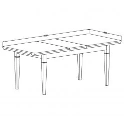 Ridgevalley Table Emmanuela - Vert foncé -Meubles de salle à manger Soldes Magasin 1000339988 220317 501 SKETCH DETAILS P000000001000339988 sketch