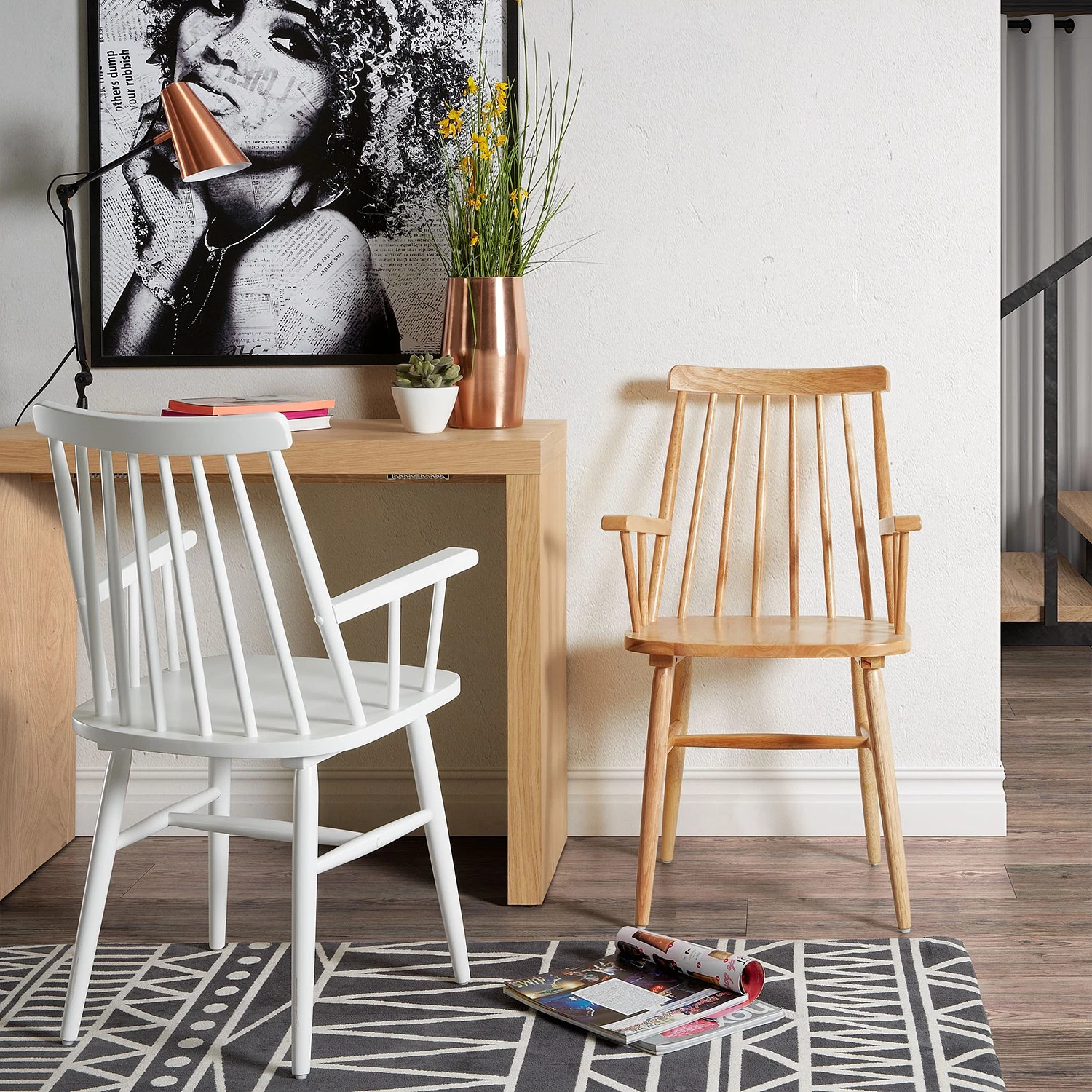 Naturoo Chaises à accoudoirs Tara (lot de 2) - Hévéa 2 Naturoo Chaises à accoudoirs Tara (lot de 2) - Hévéa – Image 2