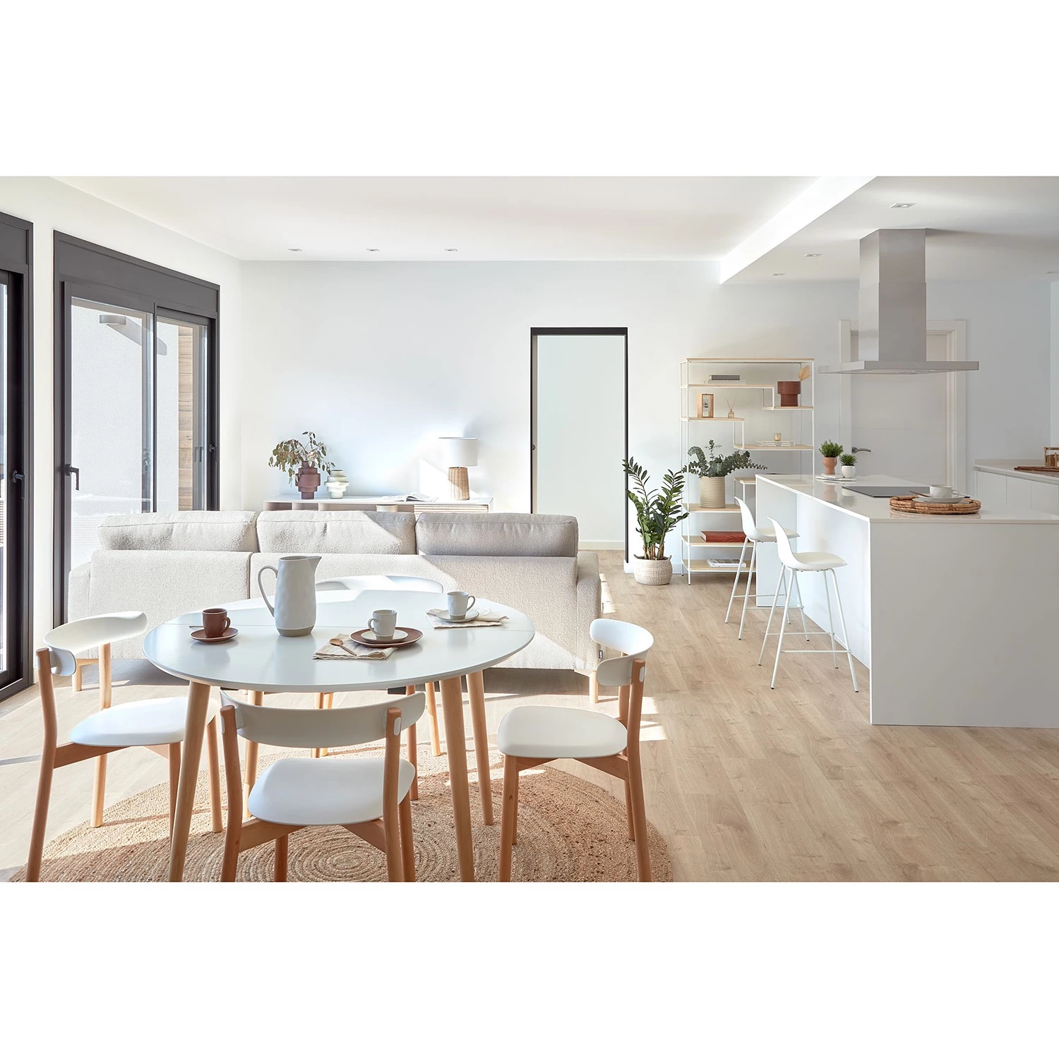 Loftscape Chaises de bar Royale (lot de 2) - Matière plastique et imitation cuir / Acier - Blanc 4 Loftscape Chaises de bar Royale (lot de 2) - Matière plastique et imitation cuir / Acier - Blanc – Image 4