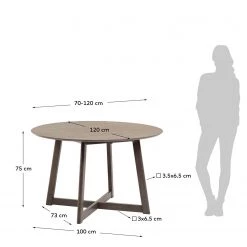 Loftscape Table Mobara - Frêne / Hévéa - Placage de frêne / Hévéa massif -Meubles de salle à manger Soldes Magasin 1000340187 220414 500 SKETCH DETAILS P000000001000340187 sketch