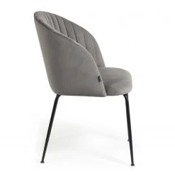 Loftscape Chaises Lumi III (lot de 2) - Velours / Acier - Gris / Noir -Meubles de salle à manger Soldes Magasin 1000340198 220414 030 DETAILS P000000001000340198