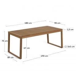 Naturoo Table Seelze - Acacia massif - Acacia marron -Meubles de salle à manger Soldes Magasin 1000340210 220414 500 SKETCH DETAILS P000000001000340210 sketch