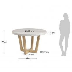 Loftscape Table Selina - Blanc -Meubles de salle à manger Soldes Magasin 1000340250 220414 500 SKETCH DETAILS P000000001000340250 sketch