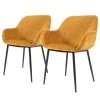 Loftscape Chaises accoudoirs Kusamo III (lot de 2) - Jaune doré