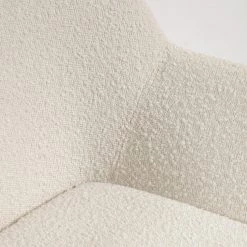 Loftscape Chaises à accoudoirs Kusamo V (lot de 4) - Tissu structuré - Blanc / Frêne -Meubles de salle à manger Soldes Magasin 1000340256 220414 045 DETAILS P000000001000340256