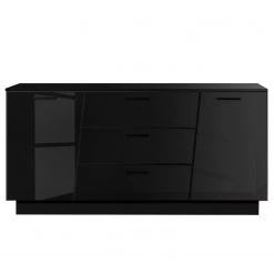 Fredriks Buffet Reedley - Noir brillant -Meubles de salle à manger Soldes Magasin 1000340455 220322 030 DETAILS P000000001000340455