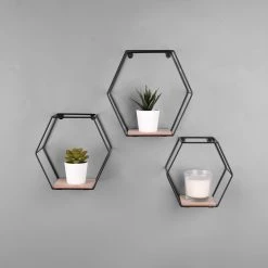 Loftscape Étagères murales Comfortline (lot de 3) - Métal - Noir / Imitation chêne 10 Loftscape Étagères murales Comfortline (lot de 3) - Métal - Noir / Imitation chêne -Meubles de salle à manger Soldes Magasin 1000341915 220323 021 MOOD DETAILS P000000001000341915 mood