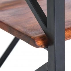 Red Living Étagère Ugo II - Manguier massif / Métal - Manguier / Noir -Meubles de salle à manger Soldes Magasin 1000341970 220331 050 DETAILS P000000001000341970