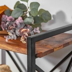 Red Living Étagère Ugo II - Manguier massif / Métal - Manguier / Noir -Meubles de salle à manger Soldes Magasin 1000341970 220331 072 DETAILS P000000001000341970