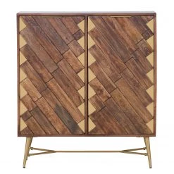 Red Living Buffet haut Nook - Manguier massif / Métal - Manguier / Doré -Meubles de salle à manger Soldes Magasin 1000341972 220331 030 DETAILS P000000001000341972