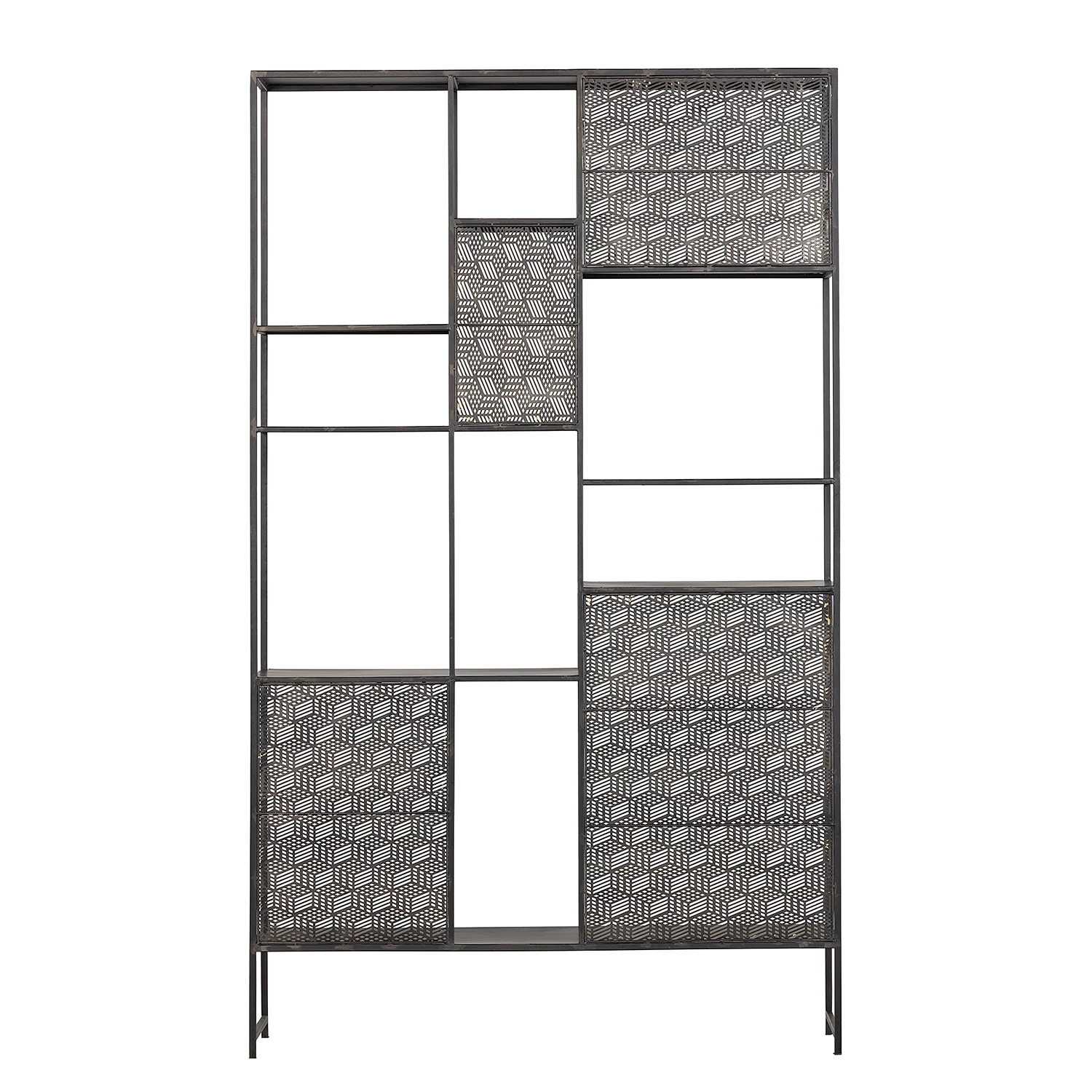 Red Living Étagère Quito - Métal - Laiton vieilli / Noir 4 Red Living Étagère Quito - Métal - Laiton vieilli / Noir – Image 4