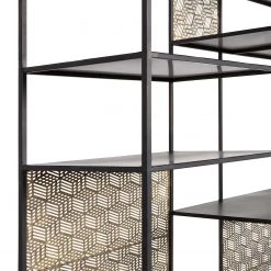 Red Living Étagère Quito - Métal - Laiton vieilli / Noir 11 Red Living Étagère Quito - Métal - Laiton vieilli / Noir -Meubles de salle à manger Soldes Magasin 1000342095 220401 050 DETAILS P000000001000342095