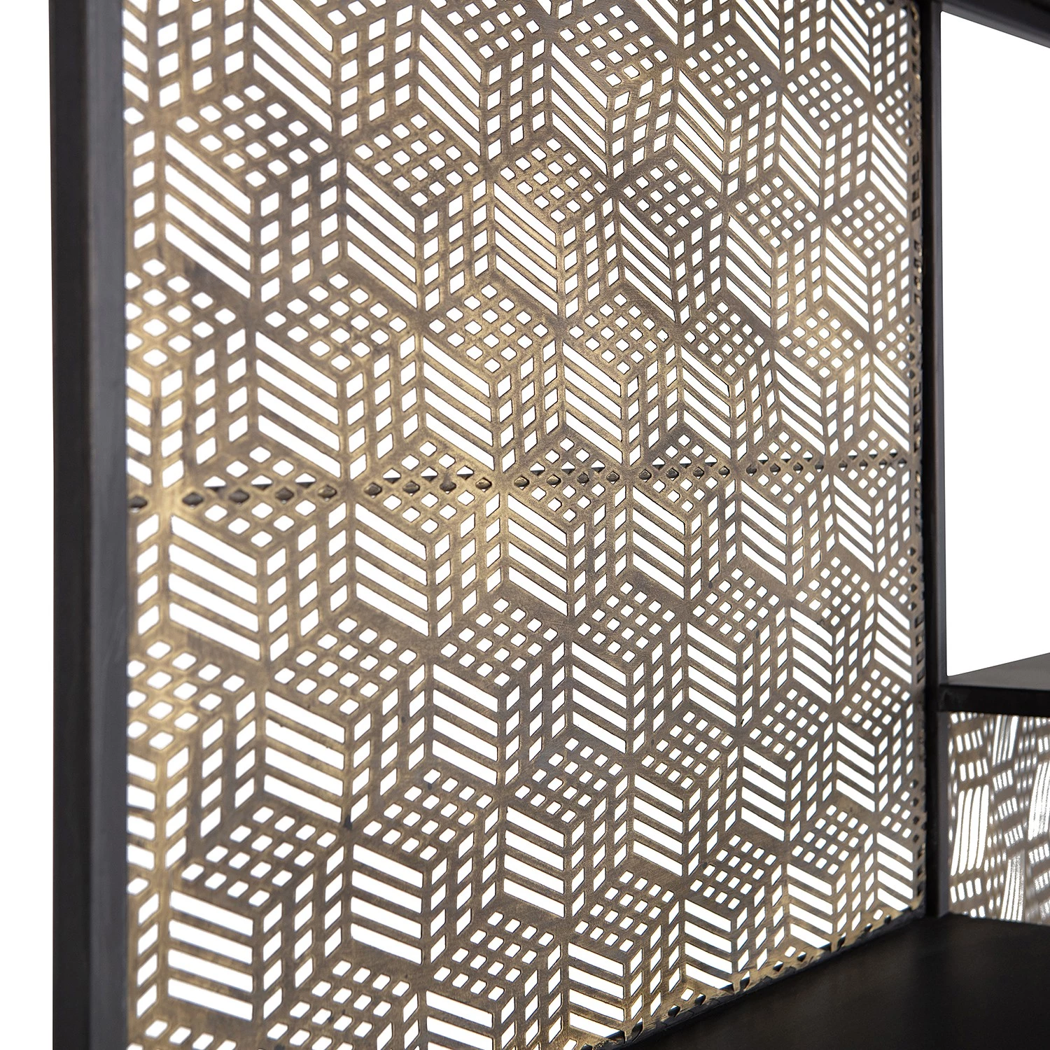 Red Living Étagère Quito - Métal - Laiton vieilli / Noir 6 Red Living Étagère Quito - Métal - Laiton vieilli / Noir – Image 6