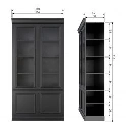 Red Living Vitrine Shady - Pin massif - Noir 15 Red Living Vitrine Shady - Pin massif - Noir -Meubles de salle à manger Soldes Magasin 1000342119 220401 500 SKETCH DETAILS P000000001000342119 sketch