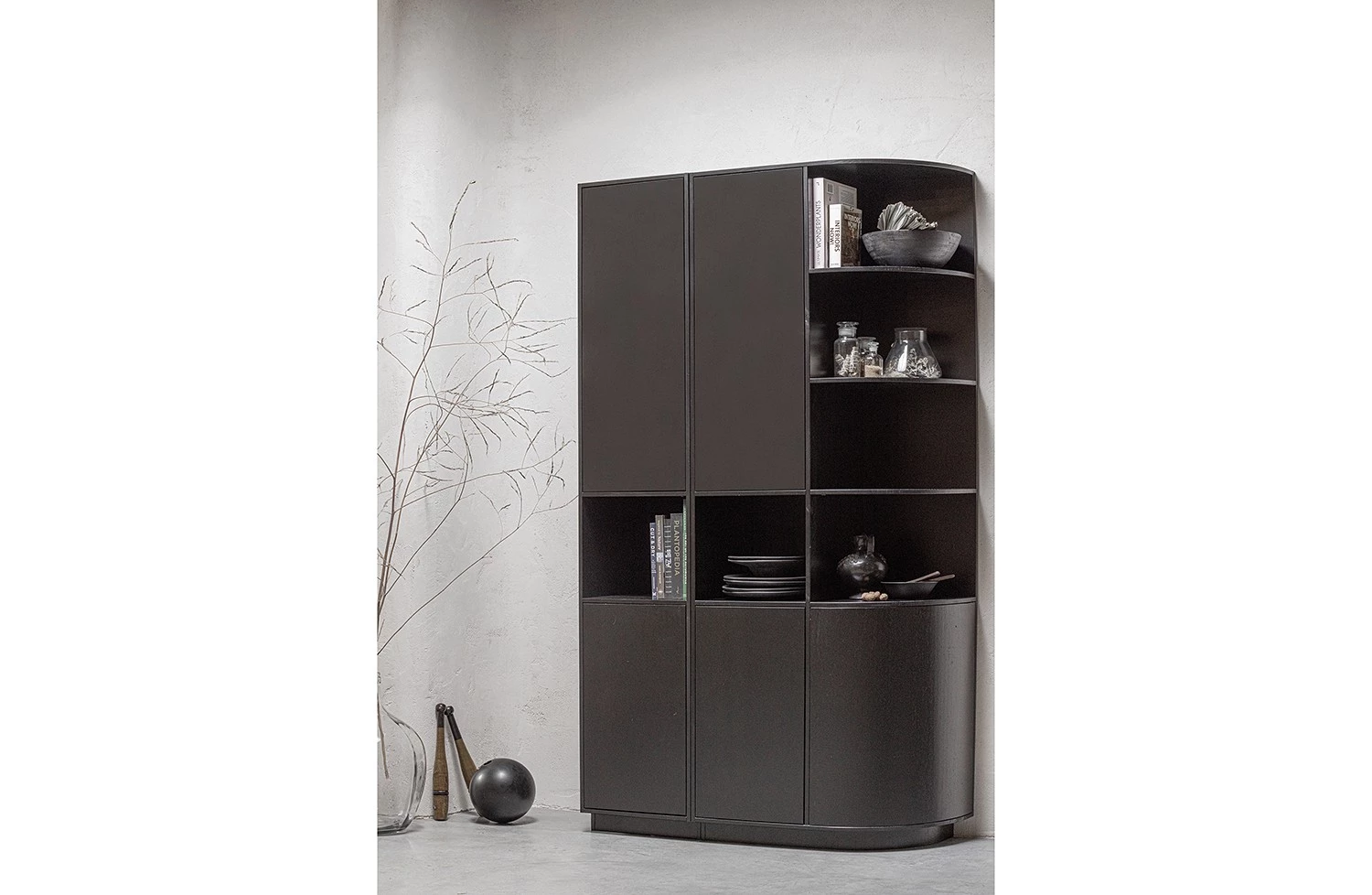Loftscape Armoire Rozzano II - Pin massif - Pin noir 2 Loftscape Armoire Rozzano II - Pin massif - Pin noir – Image 2