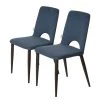 Tom Tailor Chaises capitonnées Tampere (lot de 2) - Bleu jean