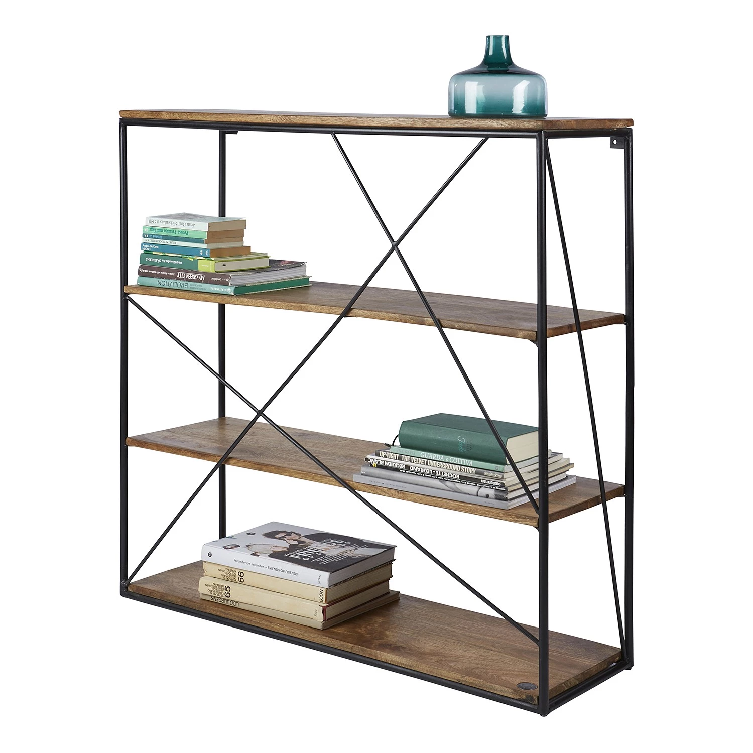 Tom Tailor Étagère murale Piketon II - Manguier massif / Aluminium - Manguier / Noir 5 Tom Tailor Étagère murale Piketon II - Manguier massif / Aluminium - Manguier / Noir – Image 5