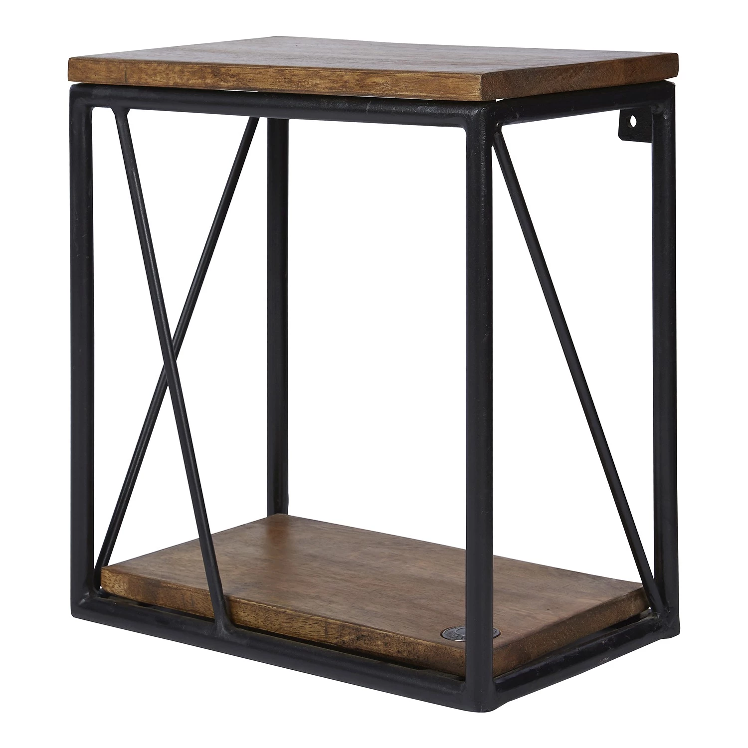 Tom Tailor Étagère murale Piketon IV - Manguier massif / Aluminium - Manguier / Noir 1 Tom Tailor Étagère murale Piketon IV - Manguier massif / Aluminium - Manguier / Noir