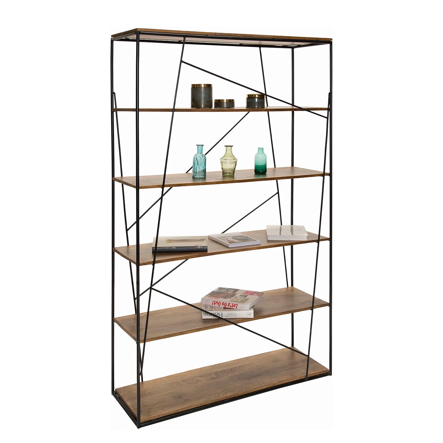 Tom Tailor Étagère Piketon II - Manguier massif / Aluminium - Manguier / Noir 5 Tom Tailor Étagère Piketon II - Manguier massif / Aluminium - Manguier / Noir – Image 5