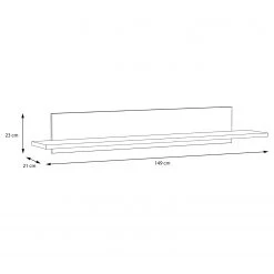 Loftscape Étagère murale Piemont - Noir / Imitation chêne Bianco -Meubles de salle à manger Soldes Magasin 1000342451 220404 500 SKETCH DETAILS P000000001000342451 sketch