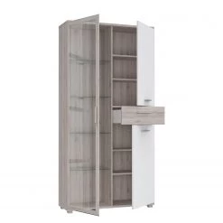 Loftscape Vitrine Piemont - Éclairage inclus - Imitation chêne de sable -Meubles de salle à manger Soldes Magasin 1000342455 220404 030 DETAILS P000000001000342455