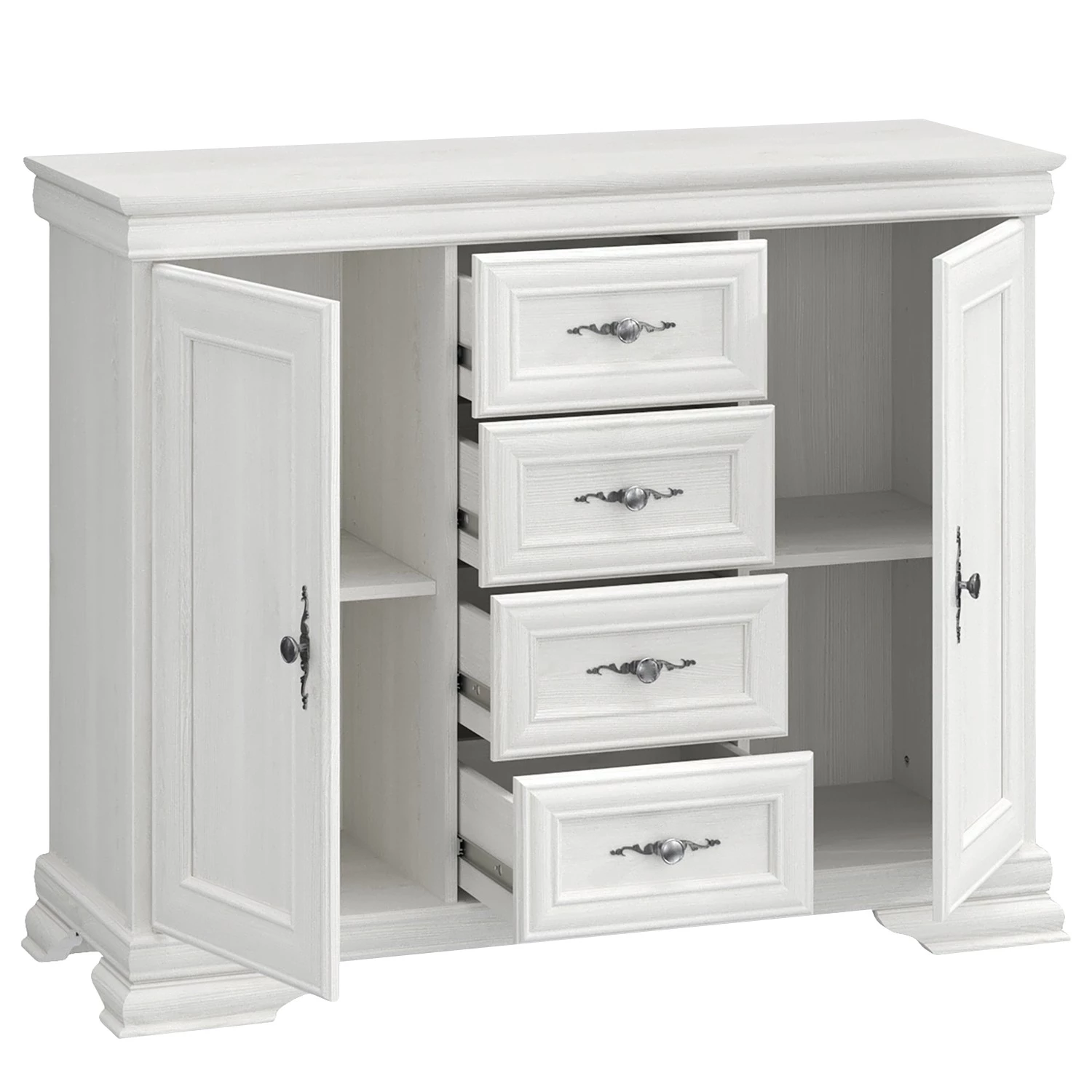 Ridgevalley Buffet Summerbrook - Imitation chêne blanc 3 Ridgevalley Buffet Summerbrook - Imitation chêne blanc – Image 3