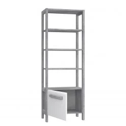 Loftscape Étagère Toscana - Blanc brillant / Imitation chêne gris -Meubles de salle à manger Soldes Magasin 1000342499 220331 040 DETAILS P000000001000342499