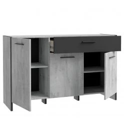 Loftscape Buffet Sahil - Imitation chêne Sorrento gris / Noir 16 Loftscape Buffet Sahil - Imitation chêne Sorrento gris / Noir -Meubles de salle à manger Soldes Magasin 1000342503 220331 040 DETAILS P000000001000342503