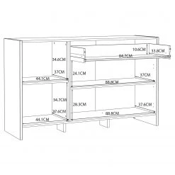 Loftscape Buffet Sahil - Imitation chêne Sorrento gris / Noir 19 Loftscape Buffet Sahil - Imitation chêne Sorrento gris / Noir -Meubles de salle à manger Soldes Magasin 1000342503 220331 501 SKETCH DETAILS P000000001000342503 sketch