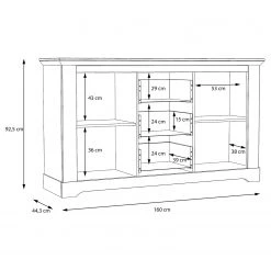 Ridgevalley Buffet Sandvik I - Imitation chêne blanc / Imitation chêne Nelson -Meubles de salle à manger Soldes Magasin 1000342505 220331 501 SKETCH DETAILS P000000001000342505 sketch