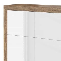 Loftscape Buffet Shipley - Blanc brillant / Imitation chêne -Meubles de salle à manger Soldes Magasin 1000342829 220412 040 DETAILS P000000001000342829