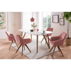 Loftscape Salle à manger Champlost I (5 éléments) - Saumon - Largeur : 180 cm